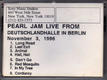 Live From Deutschlandhalle Berlin, November 3 1996